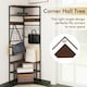 image 7 of COSTWAY Corner Hall Tree Hallway 5-Tier Coat Rack Brown | One Size