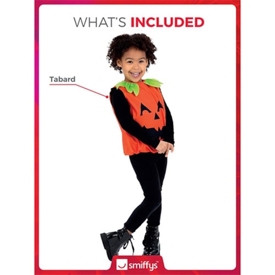 image 1 of Orange Pumpkin Fancy Dress Costume Unisex Toddler Age 1-2 | Multi | One Size