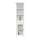 image 4 of Teamson Home Delaney Multi Functional Tall Free Standing Linen Storage Tower with Single Drawer