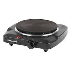 EMtronics 1500W Hot Plate - Black