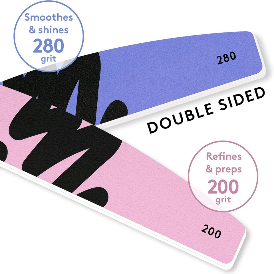 image 1 of Mylee Foam Nail Files 200/280 (Pack of 2)