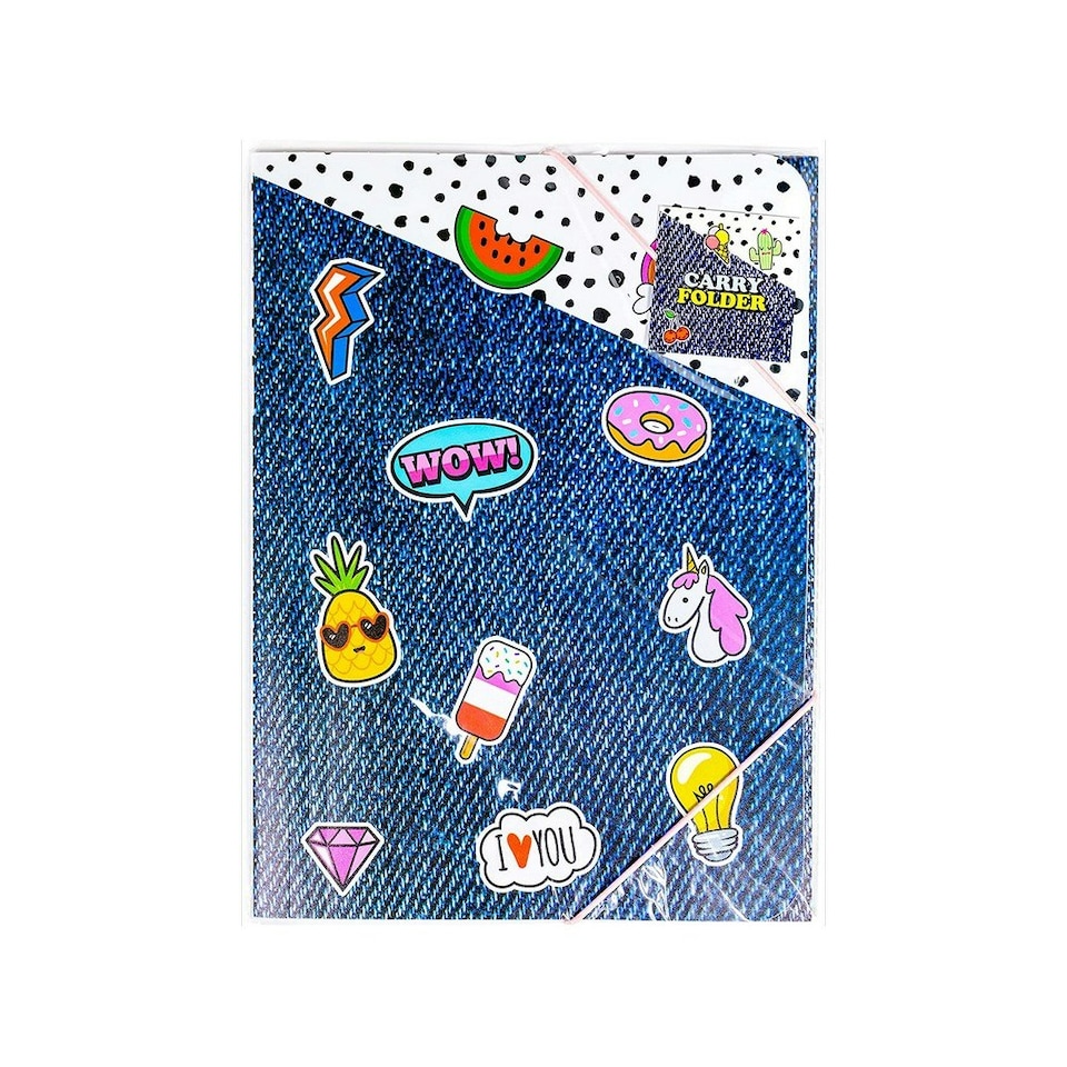 IG Design Elasticated A4 File Folder - Multicoloured - One Size