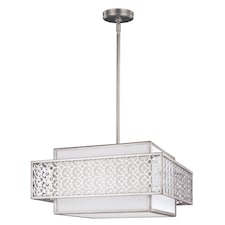 Kenney 3 Light Ceiling Pendant Bar Silver, E27
