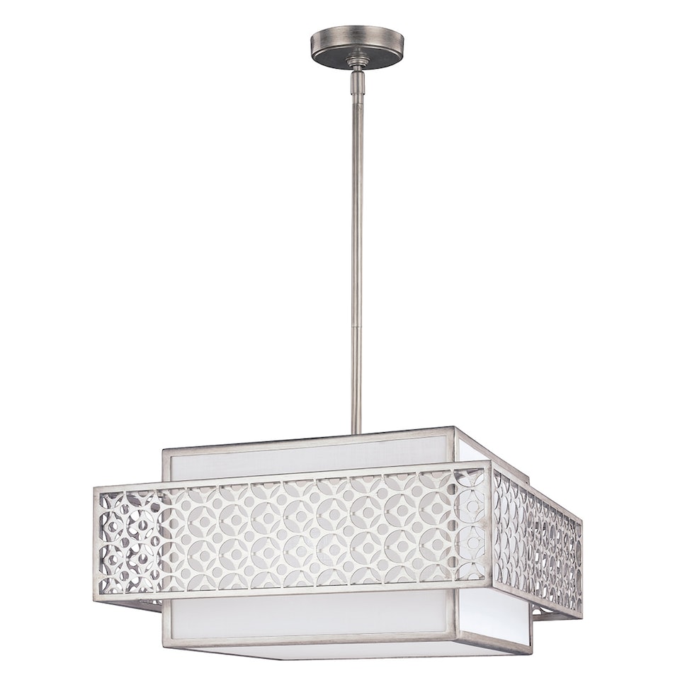 Kenney 3 Light Ceiling Pendant Bar Silver, E27