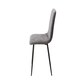 image 3 of Aspen Round Dining Table with 4 Straight Stitch Dining Chairs - Grey/Black/White - Flat Packed Multi