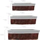 image 4 of Marco Paul Brown Set of 3 Wicker Storage Baskets Organising Baskets Brown