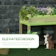 image 3 of Outsunny Raised Garden Bed with Legs and Storage Shelf Elevated Wood