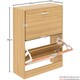 image 3 of Vida Designs 2 Drawer Shoe Cabinet Shoe Rack Storage Cupboard, Pine