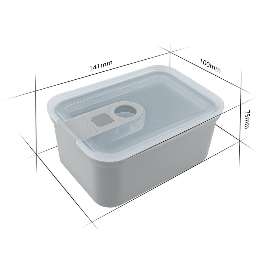 image 1 of NEOFLAM Perfect Seal Airtight Food Storage Container Grey - 560ml