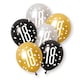 image 1 of Black Glitz Pearlescent 18th Birthday Latex Balloons 30cm / 12 in - Pack of 6
