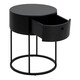 image 3 of Polo Round Bedside Table in Black