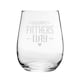 image 1 of Personalised Happy Father's Day Arrow Design Stemless Gin Tumbler