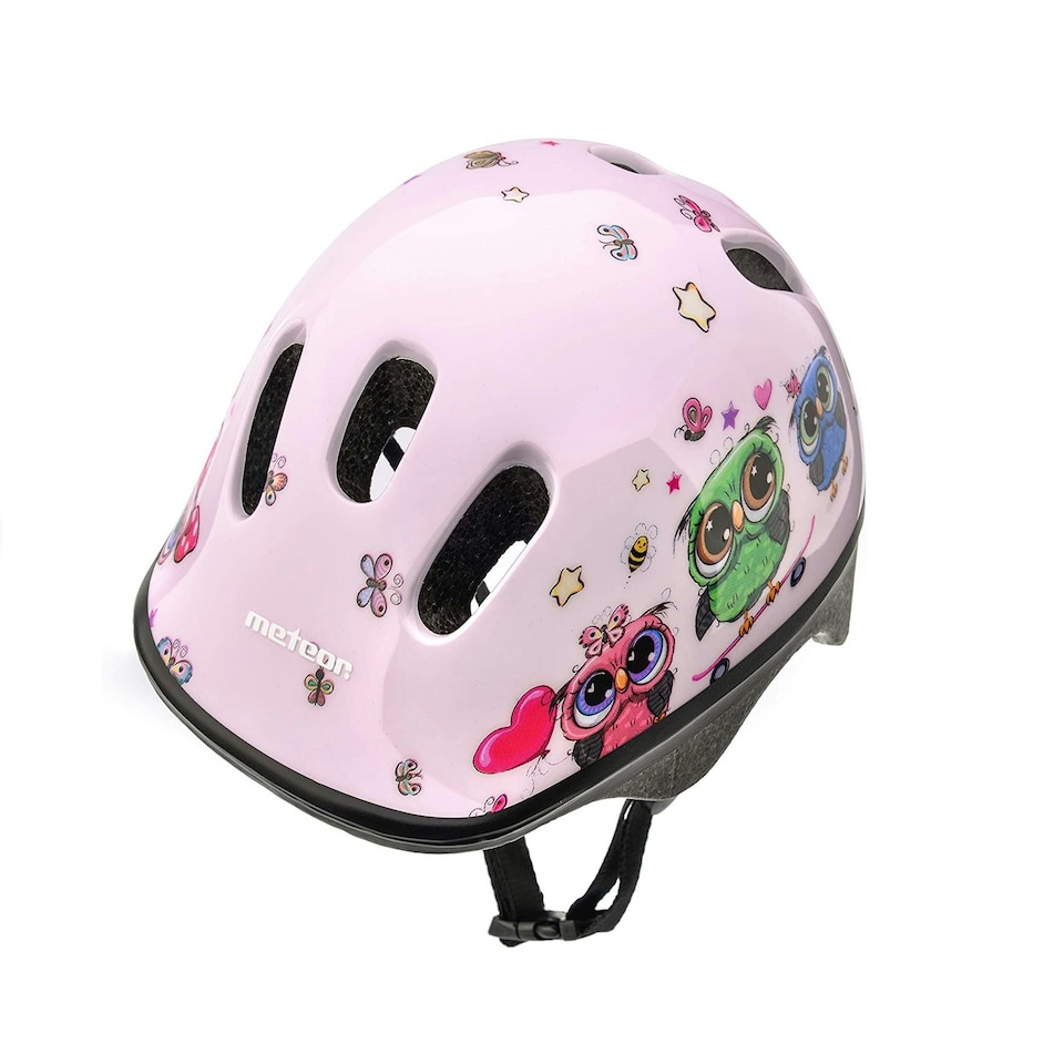 image 1 of Helmet for Kids Toddlers – Lightweight Adjustable Bike Helmet for Boys & Girls – Safety Crash Protection for Cycling, Scooter, Skateboard – KS06 | Pink | Little Owl | XS