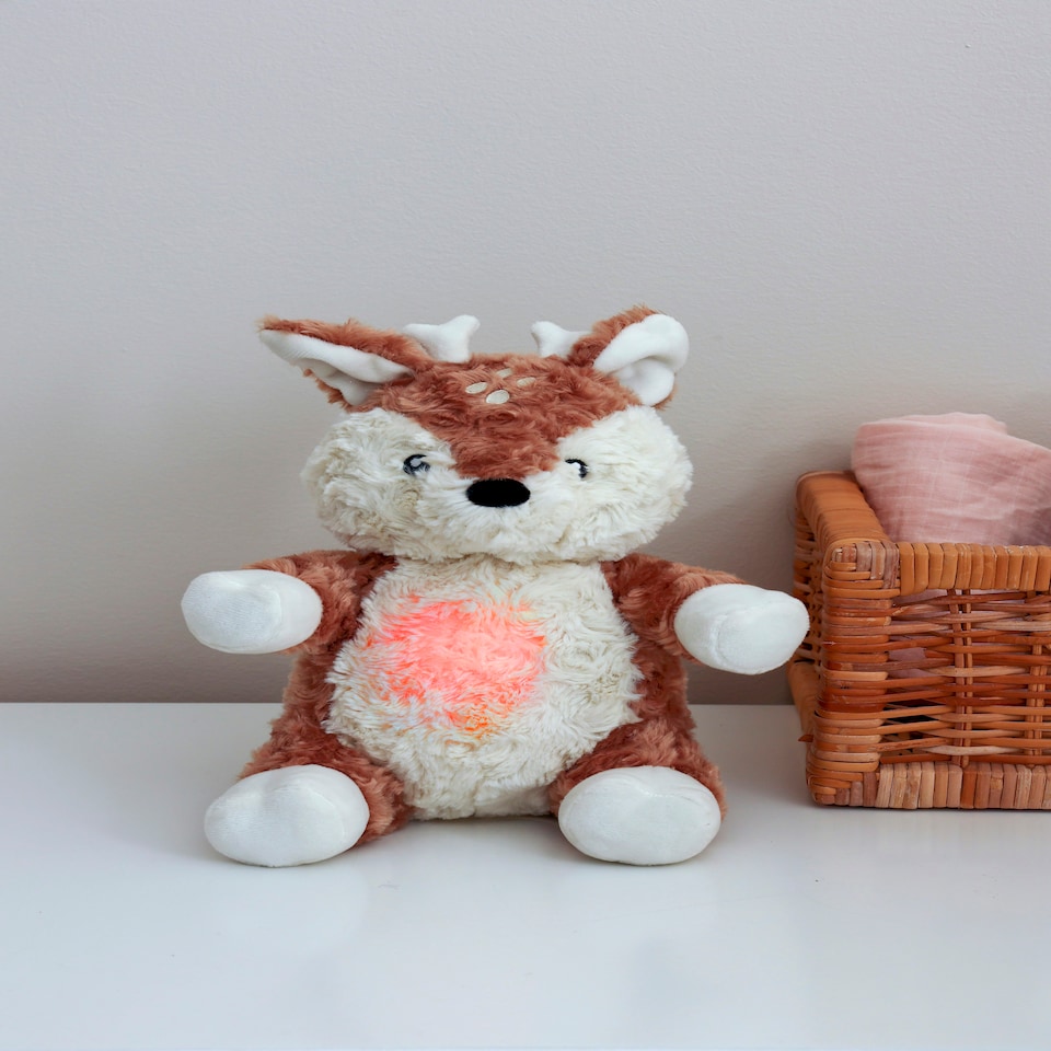 image 1 of Cloud.b Plush Multisensory Lovelight Buddies Finley Fawn Yellow