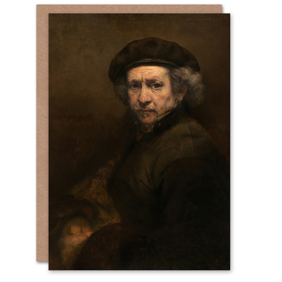 image 1 of Rembrandt van Rijn Art Card Self Portrait Oil Painting