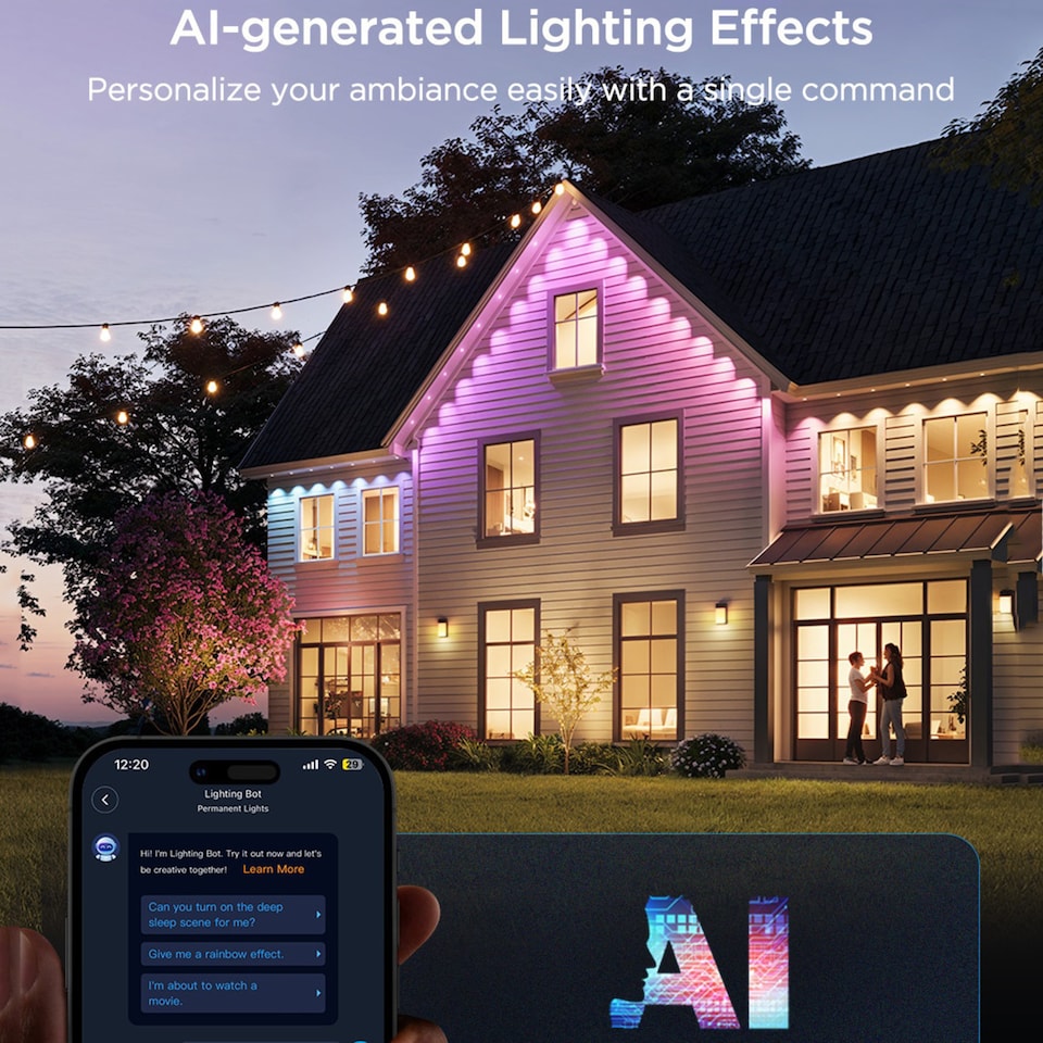 image 1 of GOVEE PERMANTENT OUTDOOR LIGHTS 15M IP67