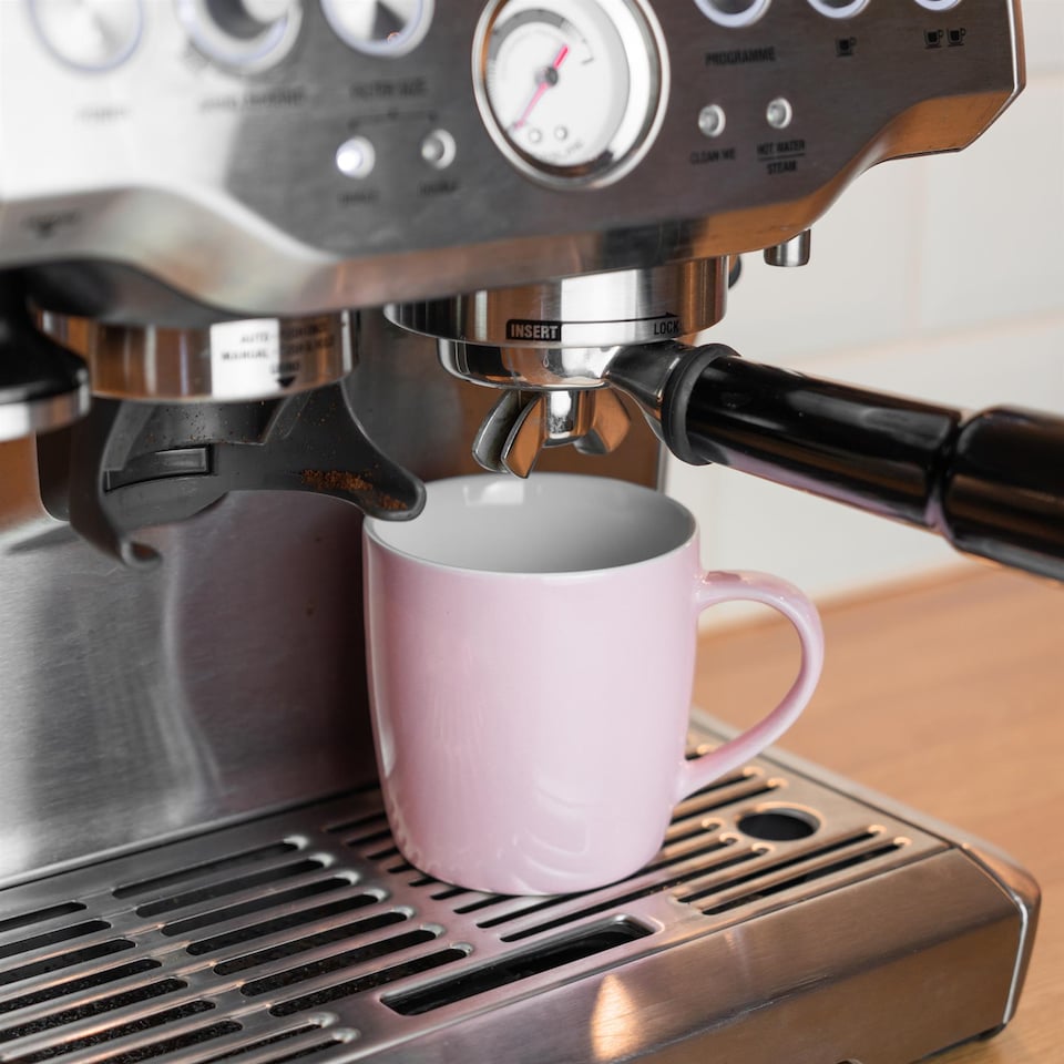 image 1 of Argon Tableware Coloured Coffee Mugs - 350ml - Pink/White - Pack of 6 | Multi | Multi | 6