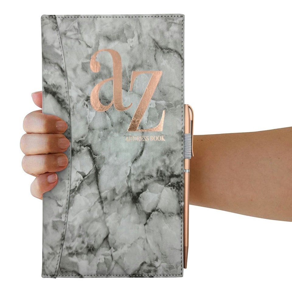 image 1 of A5 Marble Address Book With Pen