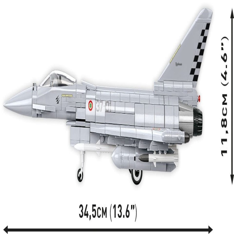 image 1 of Eurofighter Typhoon (Italy) brick plane model - COBI 5849 - 642 bricks
