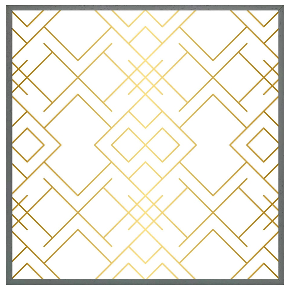 image 1 of Golden geo pattern (Picture Frame) Brown | XL