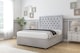 image 3 of Sloomy Montana Silver Naples Divan Bed Base No Drawers With 54 Inch Floor Standing Headboard | Silver | Silver | Small Double | 1