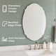 image 4 of Neo Ellipse Frameless Wall Mirror 60x40cm Frameless Bevelled Edge Mirror