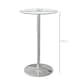 image 7 of HOMCOM Round Bar Table for 2 People, High Pub Table with Tempered Glass Top