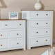 image 1 of Capri 4 Drawer White Chest of Drawers - White Painted Pine Bedroom Storage with Shaker Style Legs | White | White | 1
