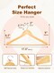 image 3 of Dyzi 20 Pack Wooden Clothes Hangers With Non Slip Bar
