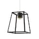 image 1 of Industrial Lantern Pendant Light Shade in Matte Black with Square Top and Bottom | Black