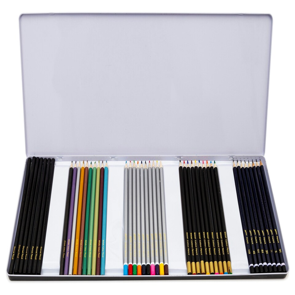 image 1 of Artist's Coloured Pencils Pack of 45 With Presentation Metal Tin