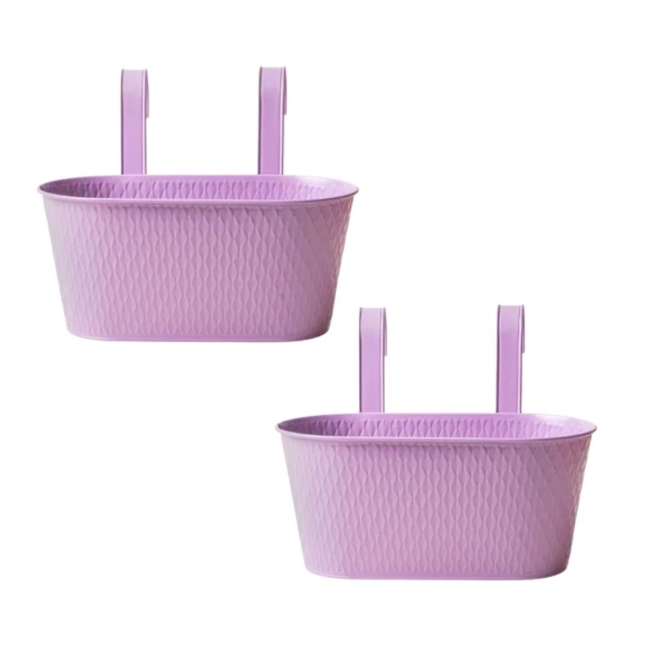 FabFinds Over Fence Diamond Planter Lavender 26.5cm 2 Pack