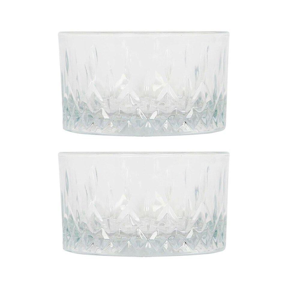 image 1 of LAV Odin Glass Snack Bowls - 9.5cm - Pack of 2 Clear