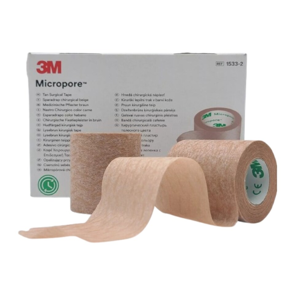 Micropore Tape Tan 5cm Box of 6