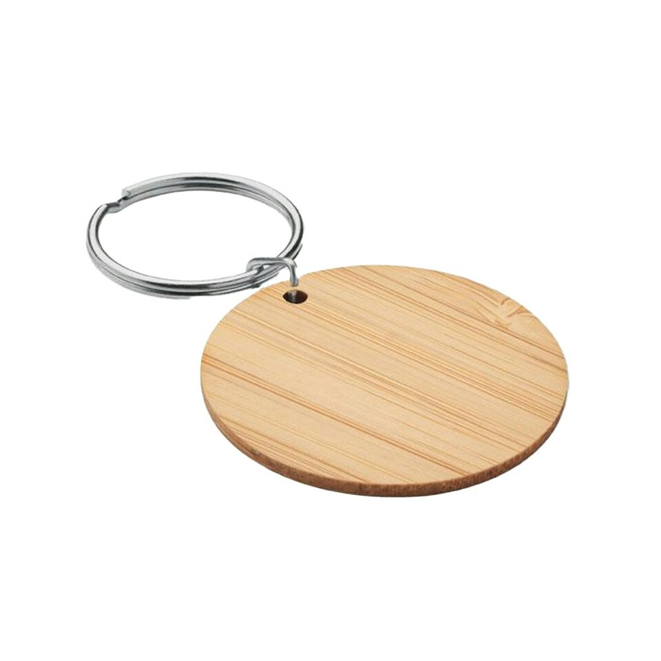 image 1 of MidOcean RoundBoo Round Bamboo Keyring - Wood - One Size