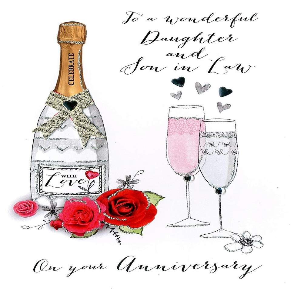 image 1 of Daughter & Son-In-Law Anniversary Greeting Card Joie De Vivre Range Cards