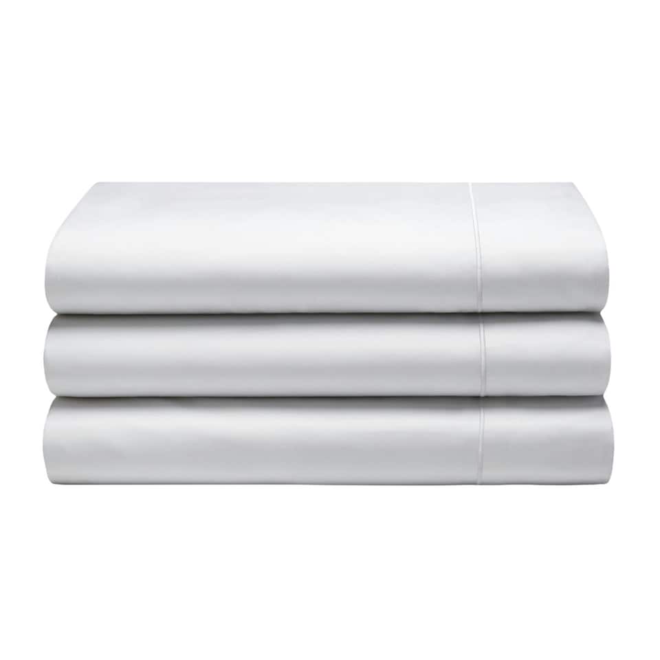 Belledorm Cotton Sateen 1000 Thread Count Flat Sheet - White - Emperor