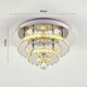 image 4 of Living and Home Modern Double-tier Crystal LED Ceiling Light | Chrome