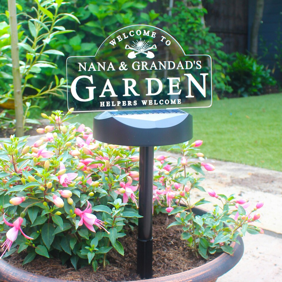image 1 of Personalised Garden Sign Outdoor Solar Light