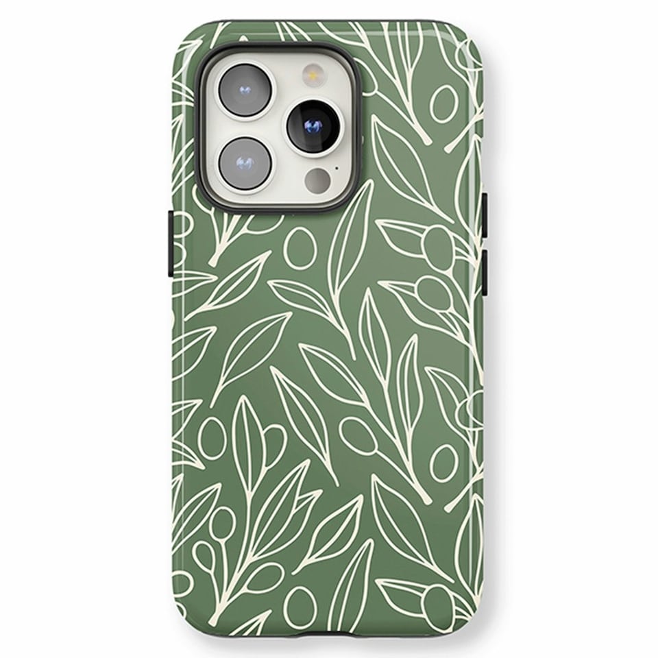 image 1 of Olive Leaf Phone Case | Green | iPhone 14 Plus
Slim | iPhone 14 Plus
Slim