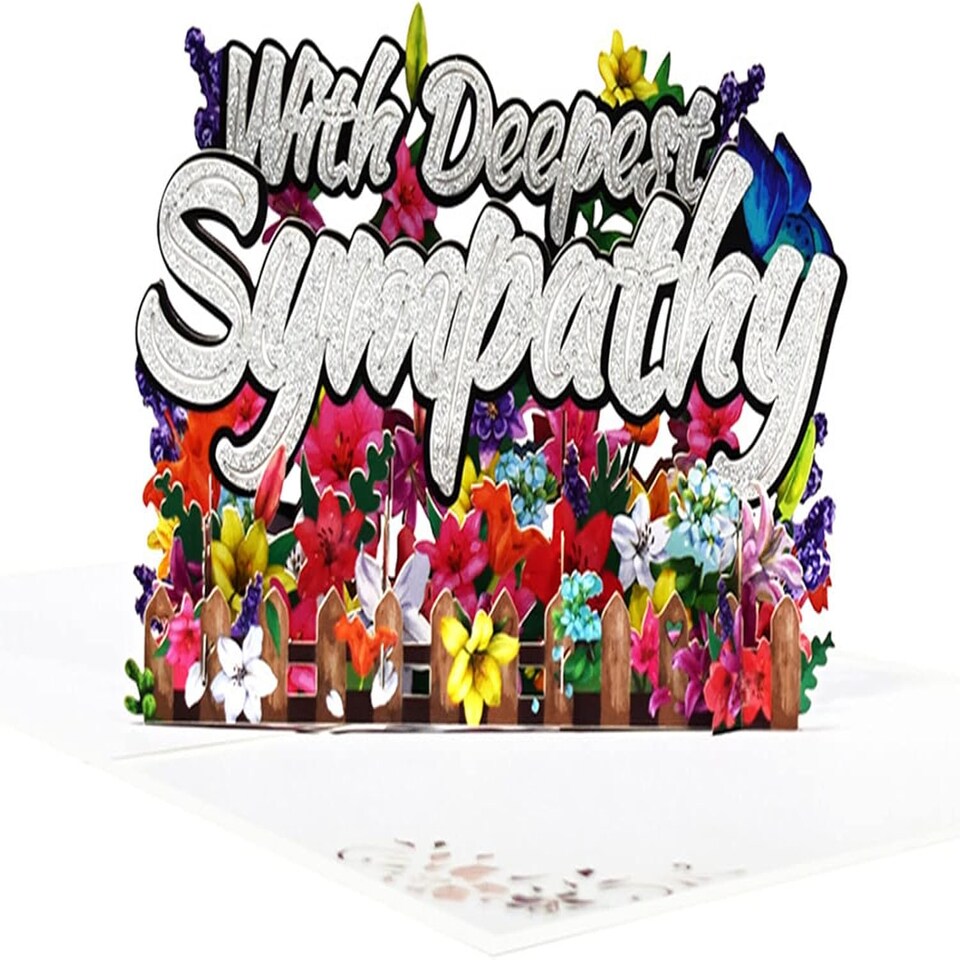 image 1 of With Deepest Sympathy Condolence 3D Pop Up Greeting Card