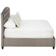 image 3 of Interiors By Premier Elegant Steel Shade Double Bed, Practical Velvet Bed For Bedroom, Compact Sleek Design Diamond Tufted Bed
