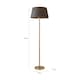 image 7 of ValueLights Charlie Chrome Floor Lamp Grey Taper Shade
