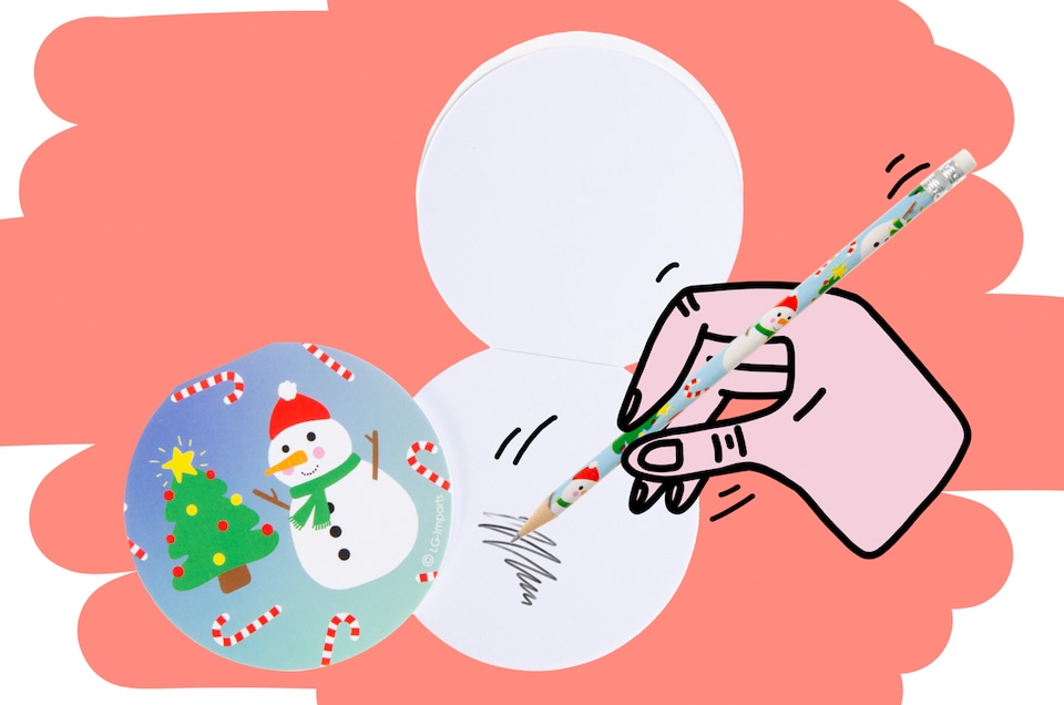 image 1 of Pack of 12 Round Christmas Notebooks 8cm