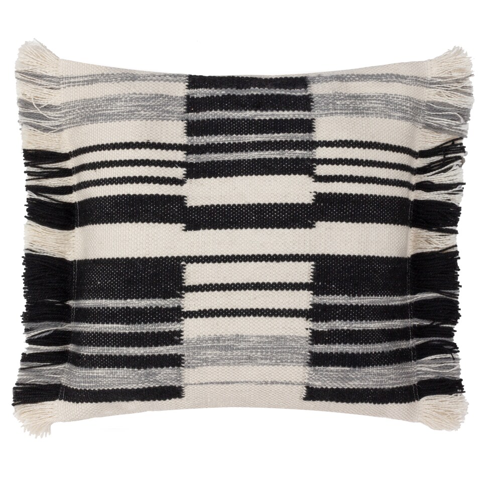 image 1 of Yard Torode Woven Cushion, Black, 45 x 45cm