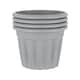 image 1 of Wham Vista 4 x 40cm Round Plastic Garden Planters | Grey | Upcycle Grey