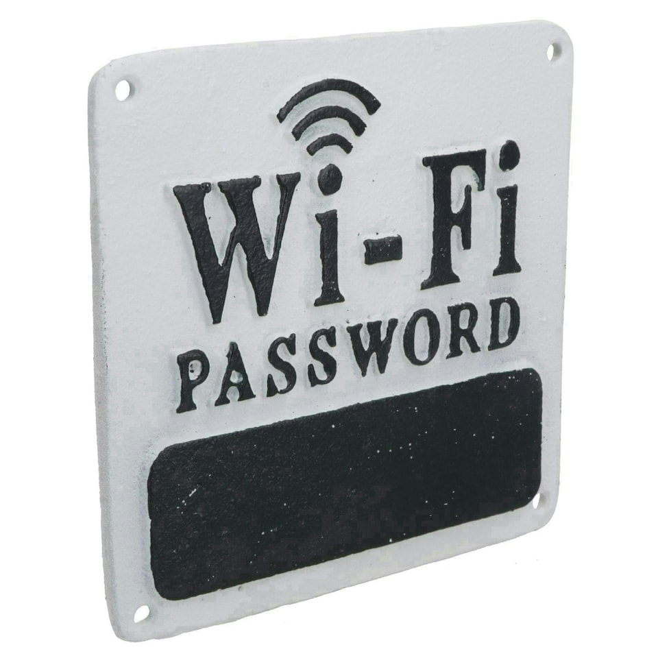 image 1 of Wi-Fi Password Cast Iron Sign Plaque Wall Door House Hotel Bar Cafe Shop Pub