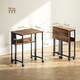 image 7 of HOMCOM 63 cm Foldable Computer Desk on Wheels for Small Spaces Brown