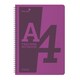 image 1 of A4 Twin Wirebound Purple Plastic Front Notebook 160 Pages