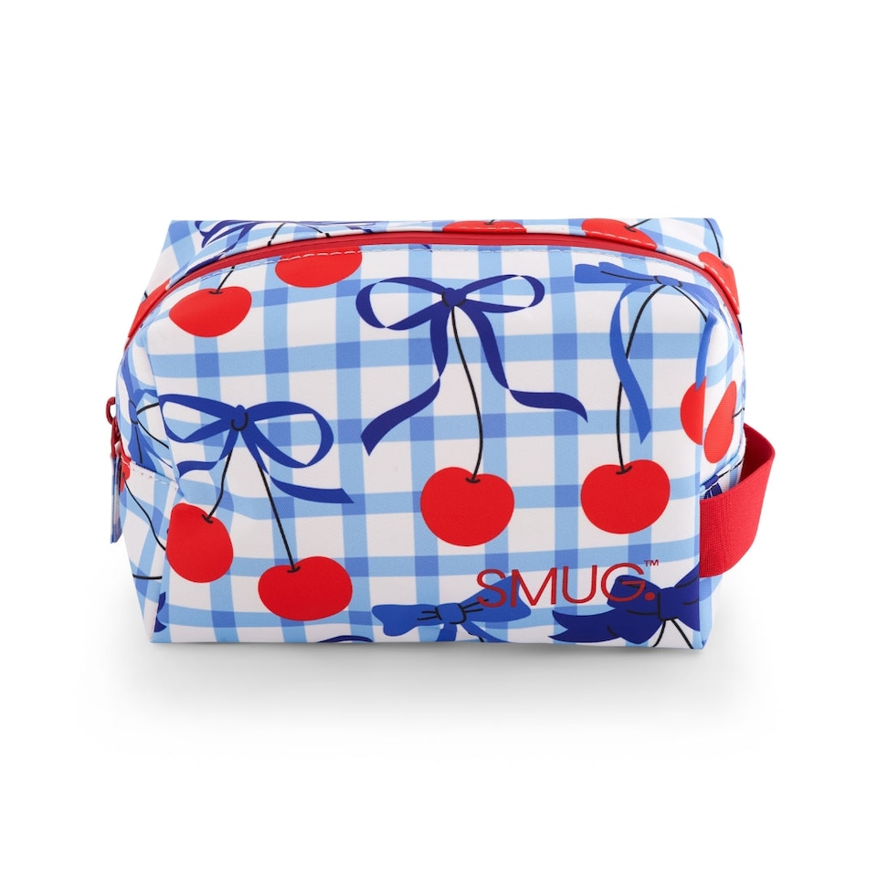 image 1 of SMUG Toiletry Bag - Blue Cherries Print